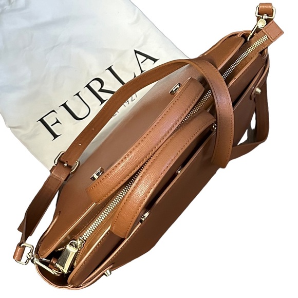 Furla Tan Leather Women's Bag - Picture 6 of 15